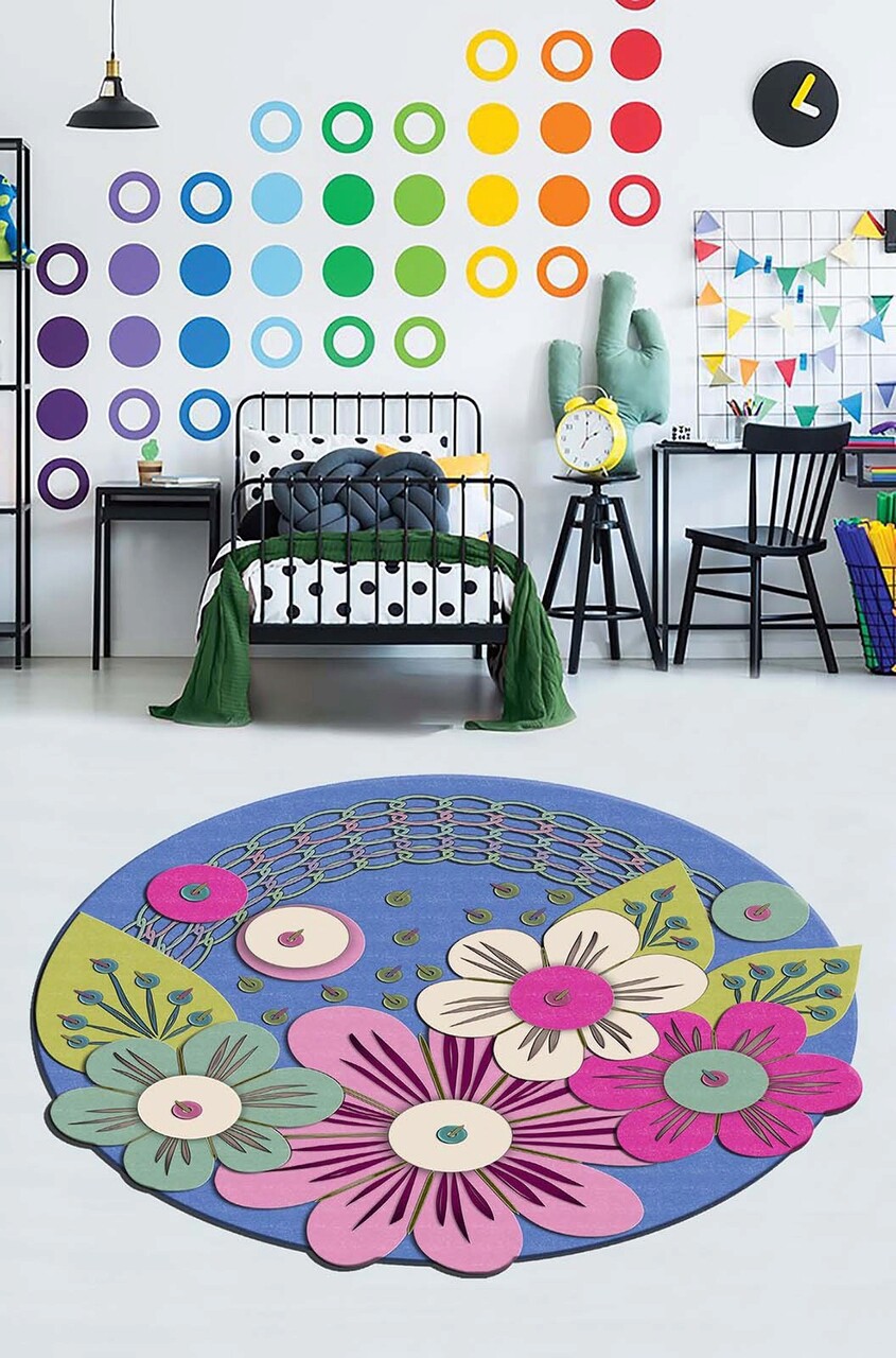 Covor pentru copii, HMNT936, Multicolor - imagine 5